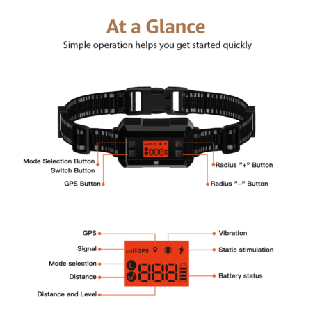 GPS Wireless Electric Fence F810 collar specifications